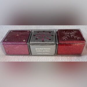 Pier 1. NWT. Set of Three Jeweled Decorative Boxes